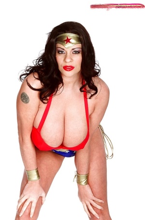 European MILF Linsey Dawn McKenzie ripping off Wonder Woman