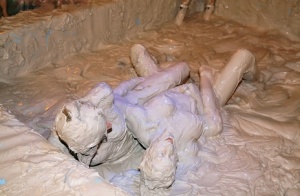 Hot ass fetish lady Valentina Rossi is into messy mud wrestling