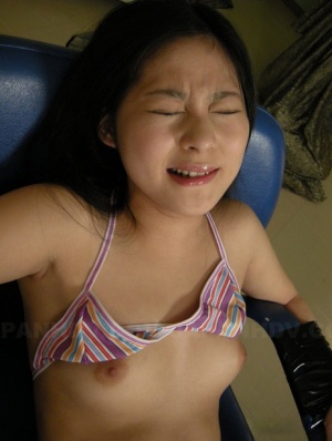 Japanese girl Sayaka loses her blindfold while being masturbated in bondage 13893603