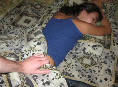 Sleeping teen is awakes during cunnilingus action before fucking her boyfriend 96838532