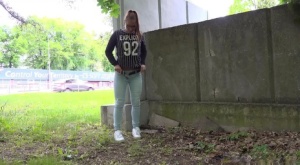 Naomi Benet pulls down denims and pees in public 42465089