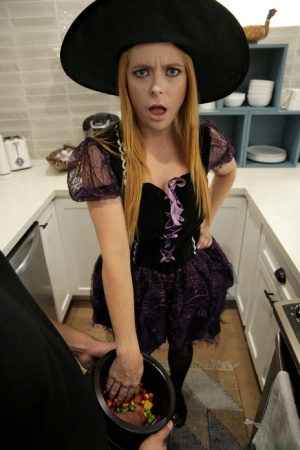 Penny Pax & Haley Reed seduce their man friend while decked out for Halloween 99233186