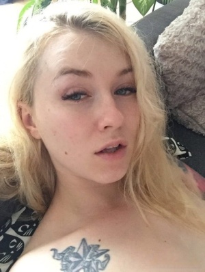 Beautiful blonde slut Misha Cross takes a selfie fully clothed and stark naked 97951074