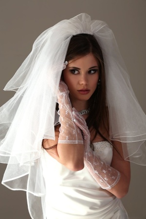 Glamour model Little Caprice strips off her wedding dress 90167406