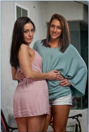 Pretty babes Gracie Glam & Mischa Brooks make some lesbian action 50491181