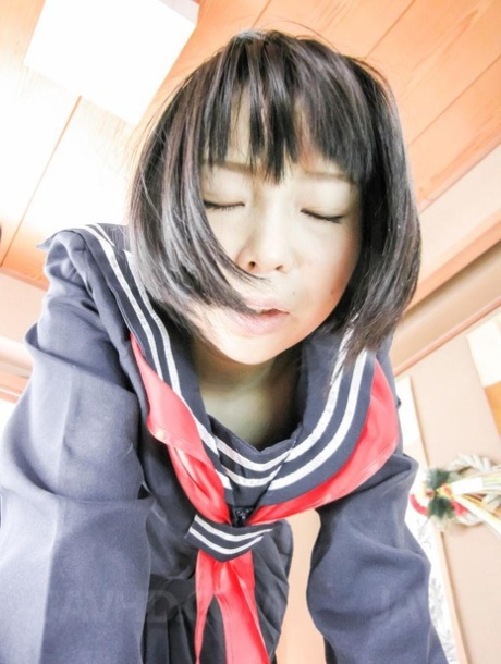 Japanese student Yuri Sakurai has oral and vaginal sex in her uniform 90254190