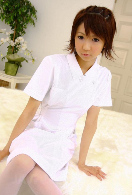 Petite Japanese nurse Miriya Hazuki pleasures a patient's stiff cock 56390079
