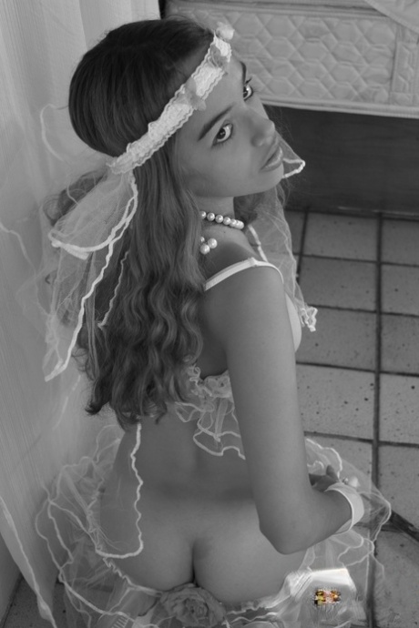 Young Latina bride Miranda Mirelli shows her small tits and tight ass 72692049