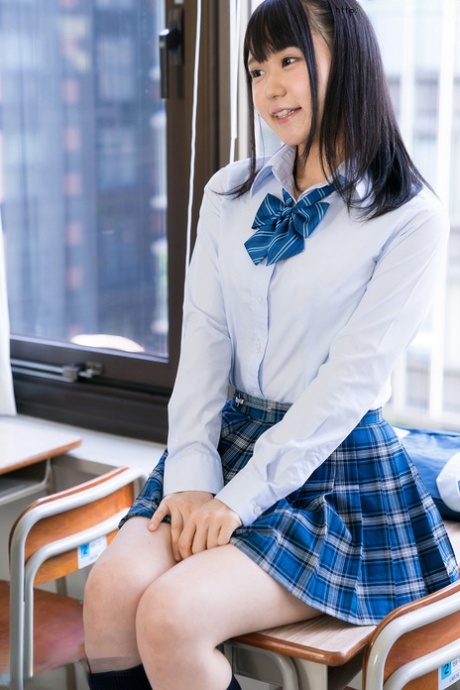 Naughty Japanese schoolgirl catches cum after teacher's doggystyle discipline 67977758