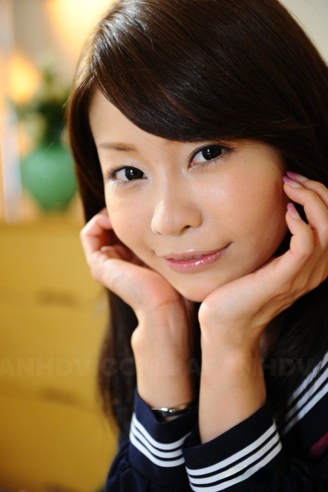 Beautiful Japanese girl Yuri Aine in sailor suit poses to show her pretty face 37267646