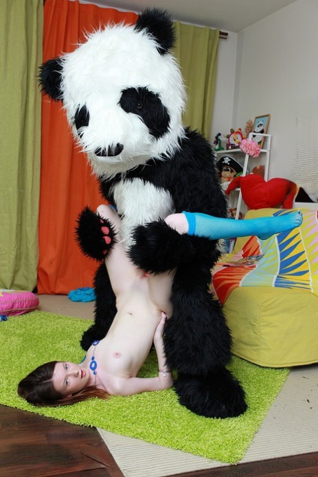 Young student Nicki has sexual relations with a panda bear 30028598