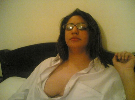 Indian plumper shows her big natural tits while wearing glasses 36065049