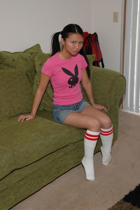 Asian amateur models in her bra and panties plus sport socks 77672220