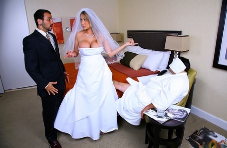Horny bride Alanah fucks the groomsman on her wedding night when hubby sleeps 49645845