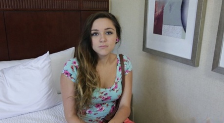 Latina teen Zoey Foxx takes a cumshot on her abdomen while making a sex tape 40351730