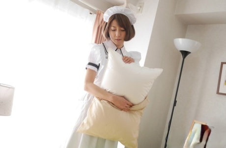 Japanese maid Erina Takigawa has sex with her employer in white knee socks 56648471