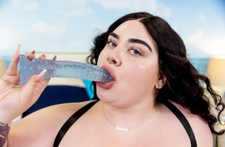 Hot and fatty BBW enjoys wanking her chubby pussy using sex toys like dildo 23386842