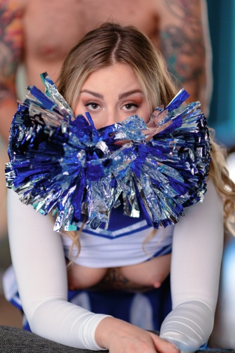 Cheerleader Anna Claire C louds is looking nice and slutty in her uniform, and 71395859