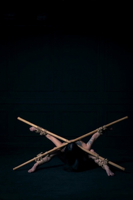 Extreme bamboo crucifixionAsian,Rope Bondage,Shibari 68443812