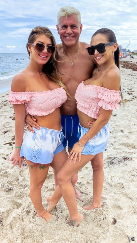Bringing Home Big Tits Brunettes Beach Babes For A Threesome