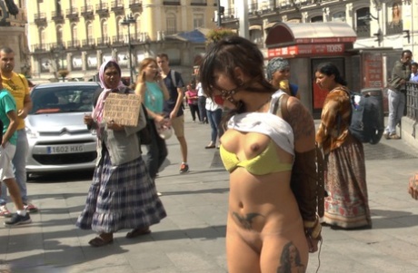 Petite girl is humiliated in a public setting before sex inside a shop 86441217