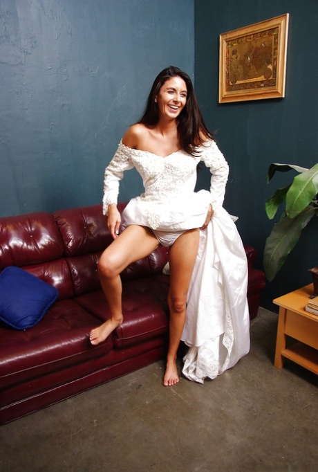 Non nude bride Nikki Daniels flashing upskirt panties in wedding dress 83163763