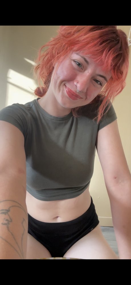 Cute OnlyFans girl with a nose piercing Abby shows her big booty in a solo 81345522