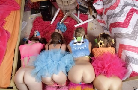 Coed lesbians have a wild party with all of their favorite toys 77709372