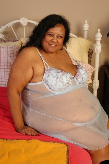 SSBBW Debrina lets fat tits loose from lingerie for nipple licking 59490940