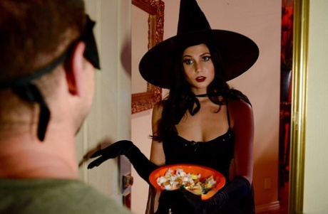 Latina wife Ariana Marie having sex after ridding Halloween costume 22809237