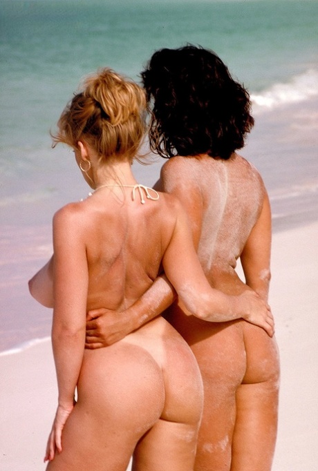 Euro MILF Chloe Vevrier and big boobed gf make lesbian love on sandy beach 24321547