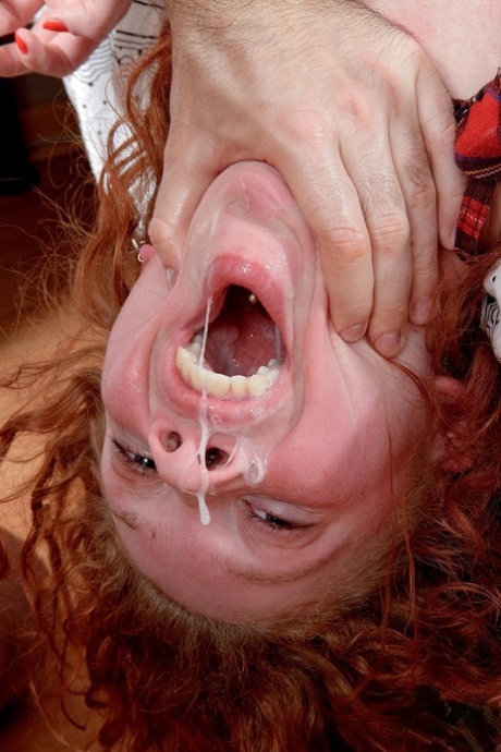 Redhead schoolgirl has her asshole broken in before gagging on sperm 33159211