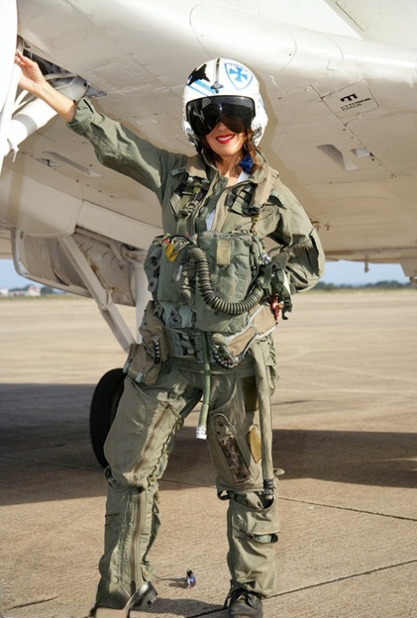 Sizzling mature babe Roni strips from military air force uniform 61871790