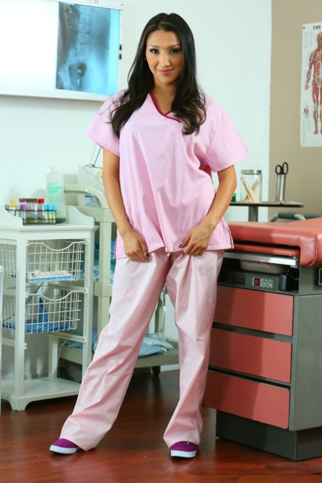 Lustful nurse uncovering her seductive curves at her workplace 82254883