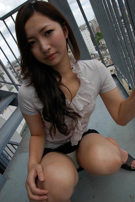 Asian teen Yuma Yoneyama undressing and spreading her lower lips in close up 76816711